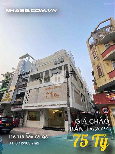 Bán nhà mặt tiền Quận 3 số 116 118 Bàn Cờ 1