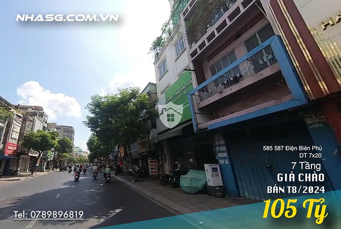 Bán nhà mặt tiền 585 587 Điện Biên Phủ Quận 34