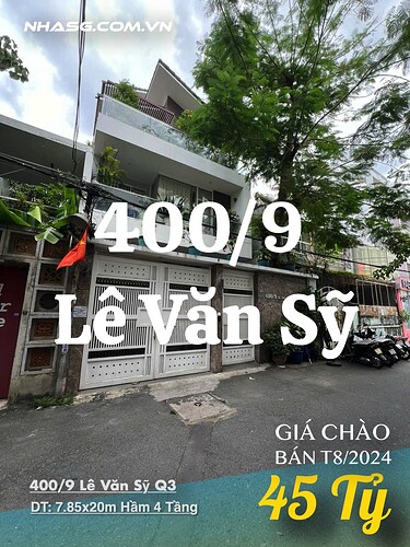 Bán nhà 400:9 Lê Văn Sỹ thumbnail