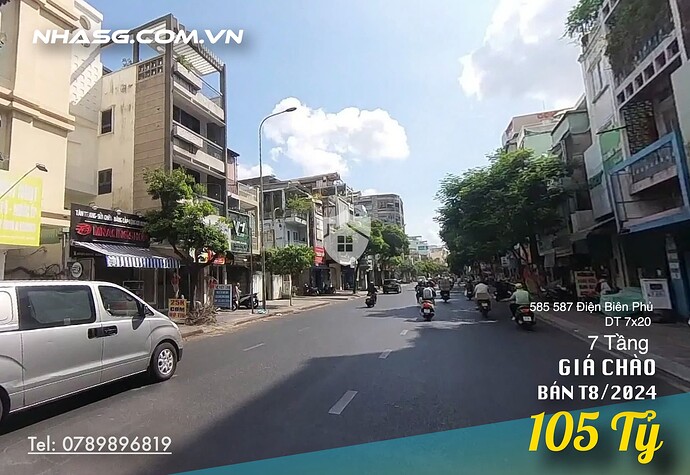 Bán nhà mặt tiền 585 587 Điện Biên Phủ Quận 32